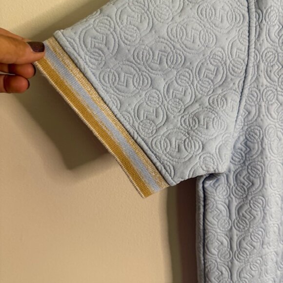 A. Tiziano Mne's Boris Fancy Knit Polo Blue Size Medium NEW!!! - Picture 4 of 8